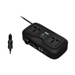 Green Lion GC-233 Power Inverter with 2 Universal Socket - Black