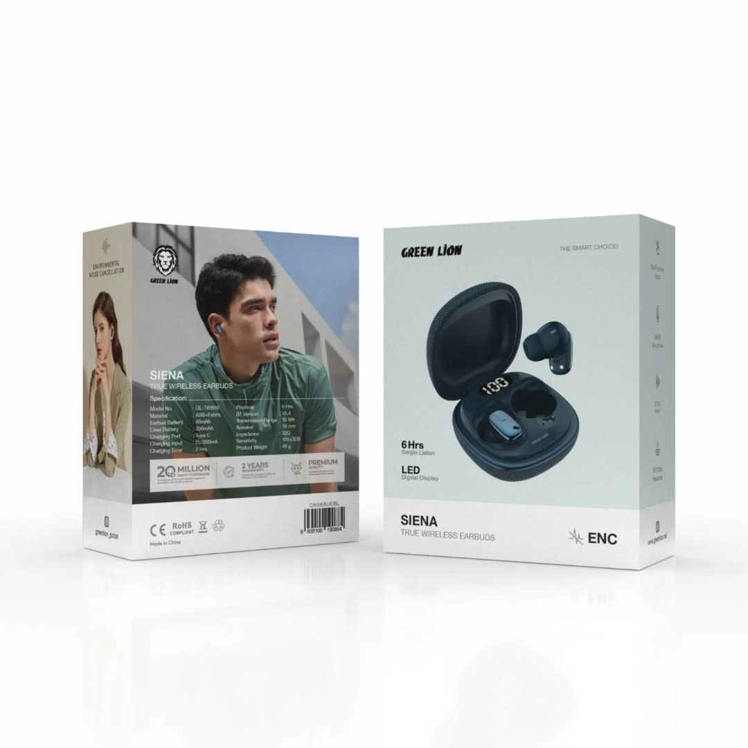 Green Lion Green Lion Siena True Wireless Earbuds - Blauw, foto 2 van 2