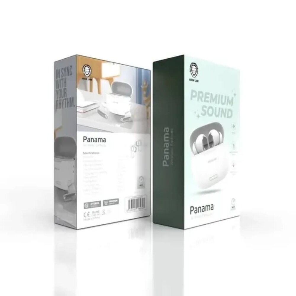 Green Lion Green Lion Panama Wireless Earbuds - Blanc