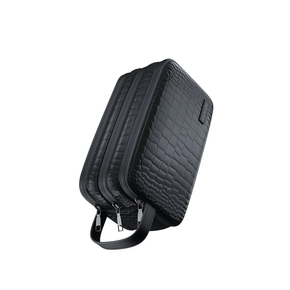 Green Lion Green Lion Stallion Crocodile Clutch Bag - PU Leather - Black Green Lion Green Lion Stallion Crocodile Clutch Bag - PU Leather - Black