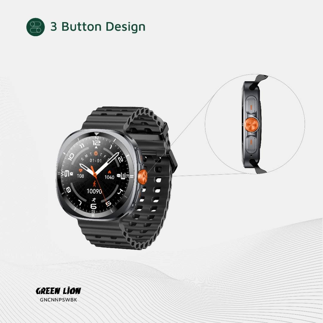 Green Lion Green Lion Connect Pro Smart Watch - Zwart, foto 6 van 6