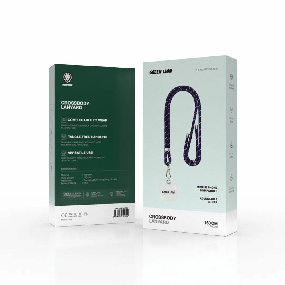 Green Lion Green Lion Crossbody Lanyard - Dunkelblau Green Lion Green Lion Crossbody Lanyard - Dunkelblau