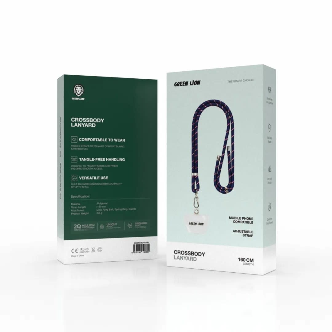 Green Lion Green Lion Crossbody Lanyard - DonkerBlauw, foto 2 van 2