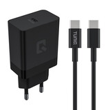 TUNIQ TUNIQ Chargeur Rapide PD 25W - avec Câble Lightning vers Type-C - Noir TUNIQ TUNIQ Chargeur Rapide PD 25W - avec Câble Lightning vers Type-C - Noir
