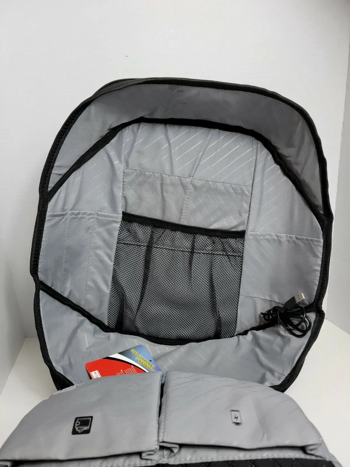 Arctic Hunter Password Lock USB Backpack - Grijs, foto 4 van 6
