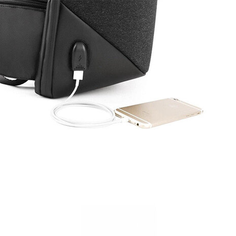 Arctic Hunter Password Lock USB Backpack - Schwarz