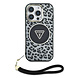 Guess Guess iPhone 16 Pro Back cover case - Magsafe - Leopard print with Nylon strap - Black Guess Guess iPhone 16 Pro Back cover case - Magsafe - Leopard print with Nylon strap - Black