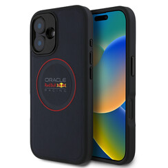 Red Bull Racing iPhone 16 Back cover case - Magsafe - Meshed PU Leather - Red Ring Logo - Blue