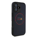 Red Bull Racing Red Bull Racing iPhone 16 Back-Cover hul - Magsafe - Meshed PU Leather - Red Ring Logo - Blau