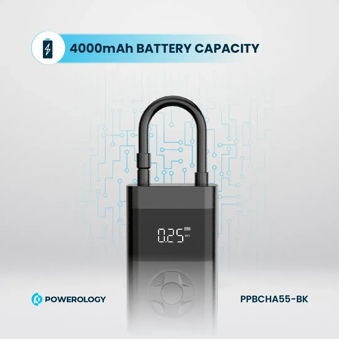 Powerology 3C Mini Air Pump 4000mAh - Zwart, foto 6 van 6