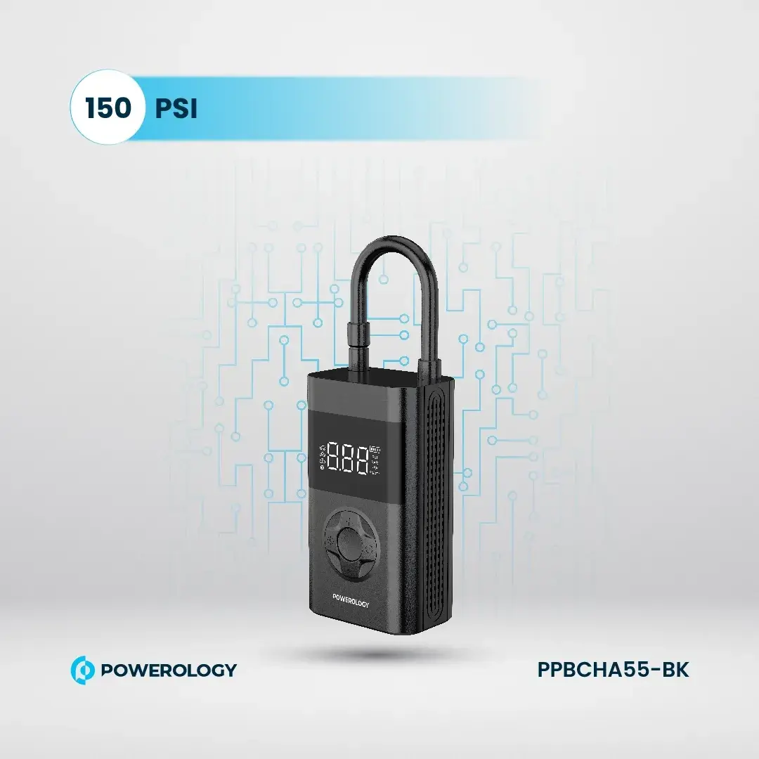 Powerology 3C Mini Air Pump 4000mAh - Zwart, foto 4 van 6