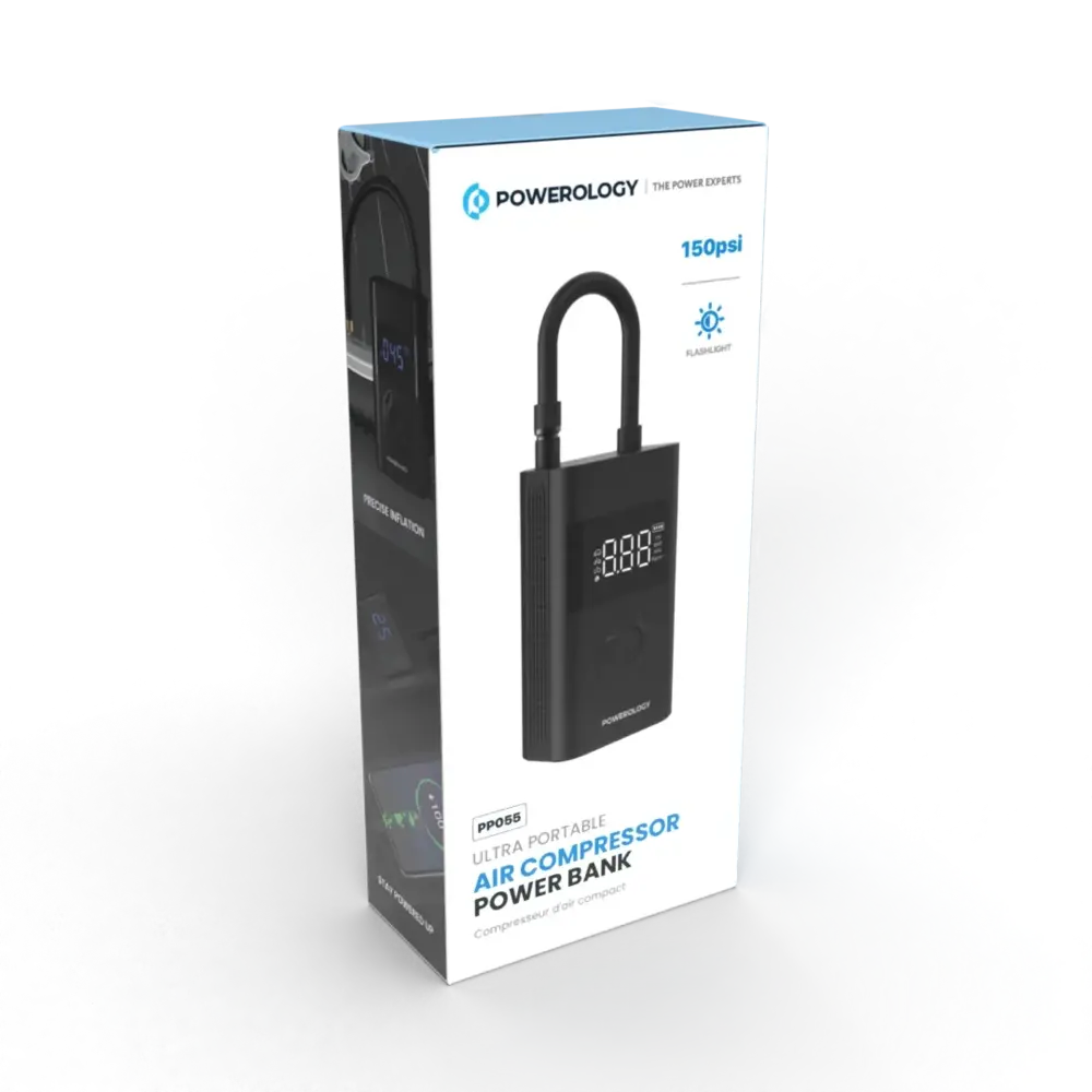 Powerology 3C Mini Air Pump 4000mAh - Schwarz Powerology 3C Mini Air Pump 4000mAh - Schwarz