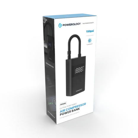 Powerology 3C Mini Air Pump 4000mAh - Black Powerology 3C Mini Air Pump 4000mAh - Black