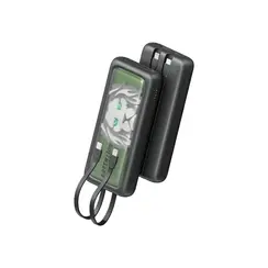 Green Lion Powerbank - 10.000 mAh, Le Lion, Integrated, schwarz