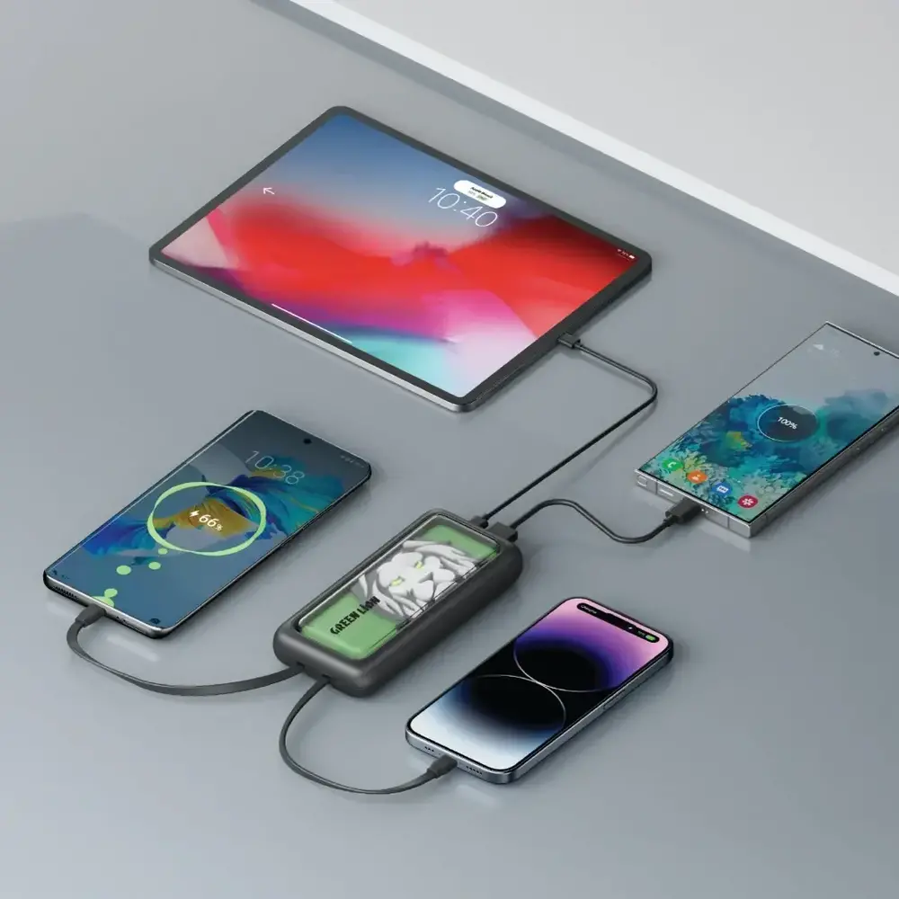 Green Lion Green Lion Le Lion Integrated Powerbank 10000mAh - Noir Green Lion Green Lion Le Lion Integrated Powerbank 10000mAh - Noir