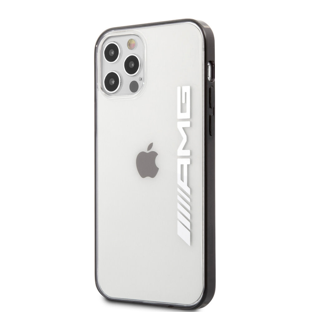 AMG AMG iPhone 12 Pro Max Backcover hoesje - Metallic Painted - Black edges - Transparant AMG AMG iPhone 12 Pro Max Backcover hoesje - Metallic Painted - Black edges - Transparant