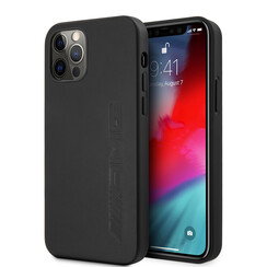 AMG iPhone 12 Pro Max Back cover coque - Leather - Hot Stamp - Noir
