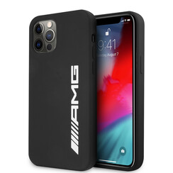 AMG iPhone 12 Pro Max Back cover coque - Silicone - Big White Logo - Noir
