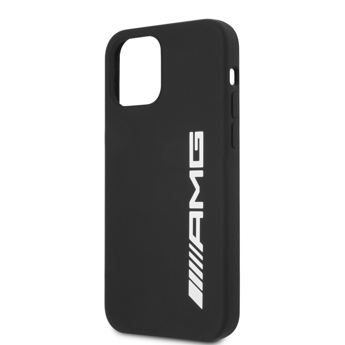AMG AMG iPhone 12 Pro Max Backcover hoesje - Silicone - Big White Logo - Zwart, foto 5 van 6