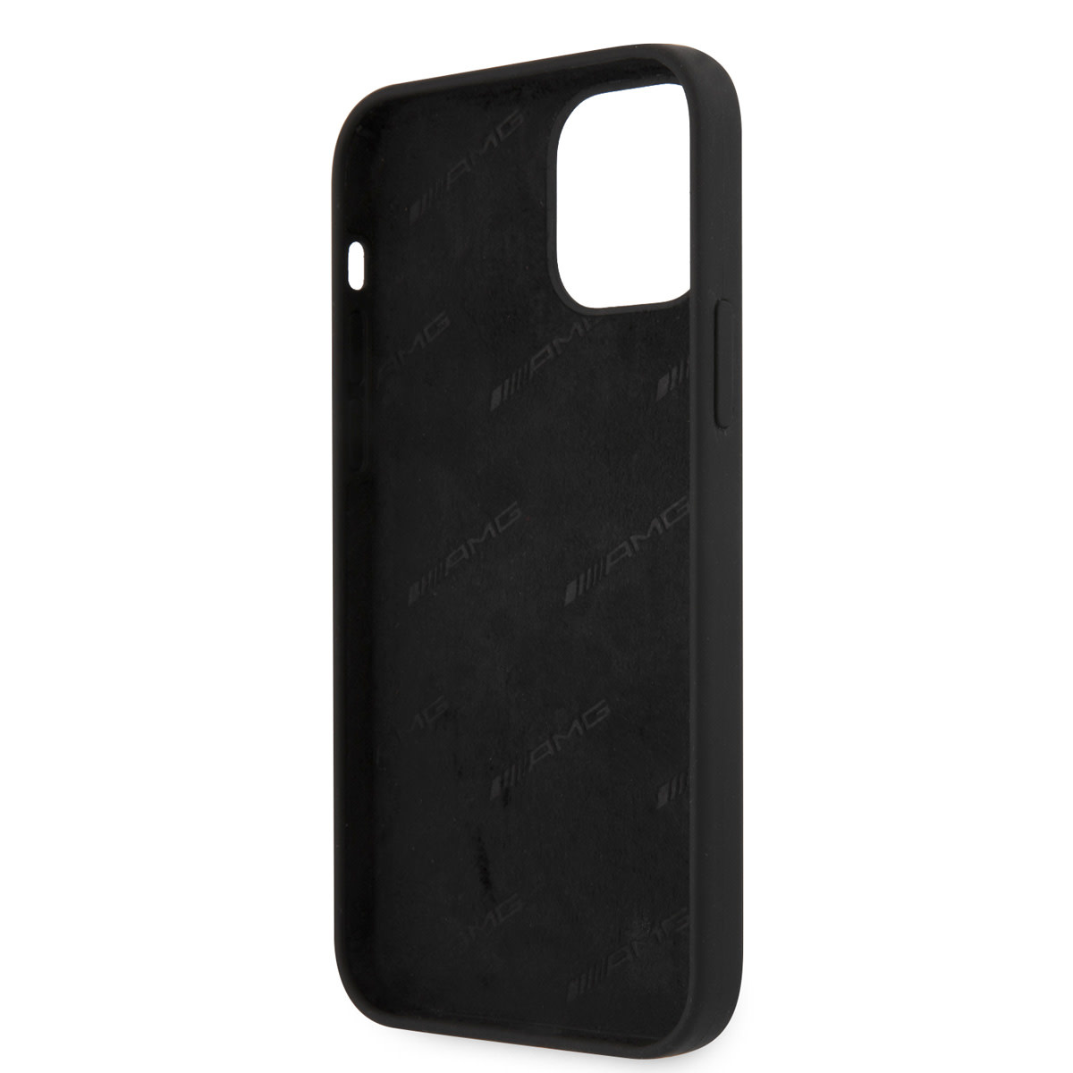 AMG AMG iPhone 12 Pro Max Backcover hoesje - Silicone - Big White Logo - Zwart, foto 6 van 6