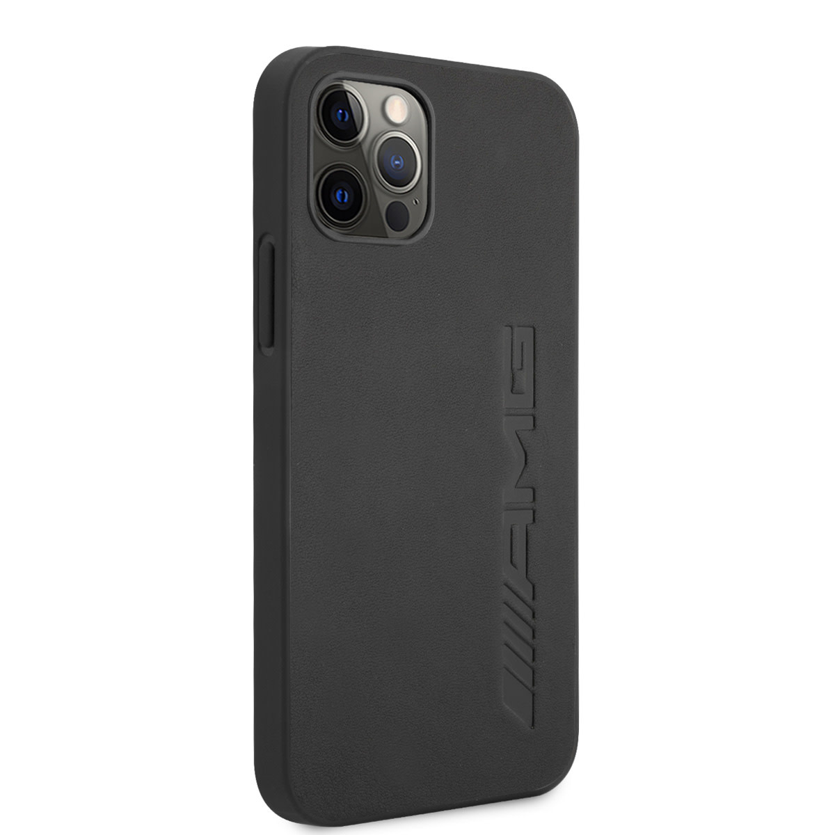 AMG AMG iPhone 12 - 12 Pro Backcover hoesje - Leather - Hot Stamp - Zwart, foto 4 van 6