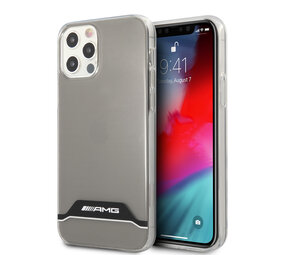 AMG AMG iPhone 12 - 12 Pro Back-Cover hul - Electroplated - Horizontal Stripe - Transparent AMG AMG iPhone 12 - 12 Pro Back-Cover hul - Electroplated - Horizontal Stripe - Transparent