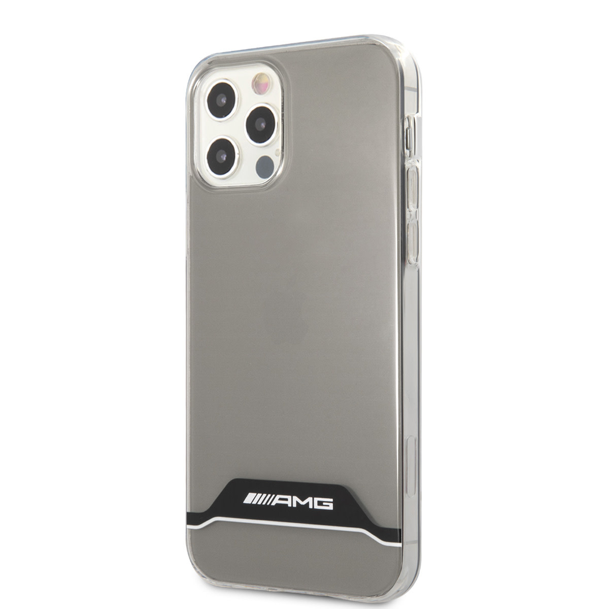 AMG AMG iPhone 12 - 12 Pro Backcover hoesje - Electroplated - Horizontal Stripe - Transparant, foto 2 van 6