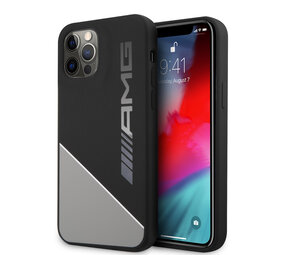 AMG AMG iPhone 12 - 12 Pro Back-Cover hul - Silicone - Two Tones White Line - Grau
