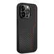 AMG AMG iPhone 14 Pro Backcover hoesje - Carbon Effect - Leather & Red Stitching - Zwart AMG AMG iPhone 14 Pro Backcover hoesje - Carbon Effect - Leather & Red Stitching - Zwart