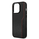 AMG AMG iPhone 14 Pro Back cover coque - Carbon Effect - Leather & Red Stitching - Noir AMG AMG iPhone 14 Pro Back cover coque - Carbon Effect - Leather & Red Stitching - Noir