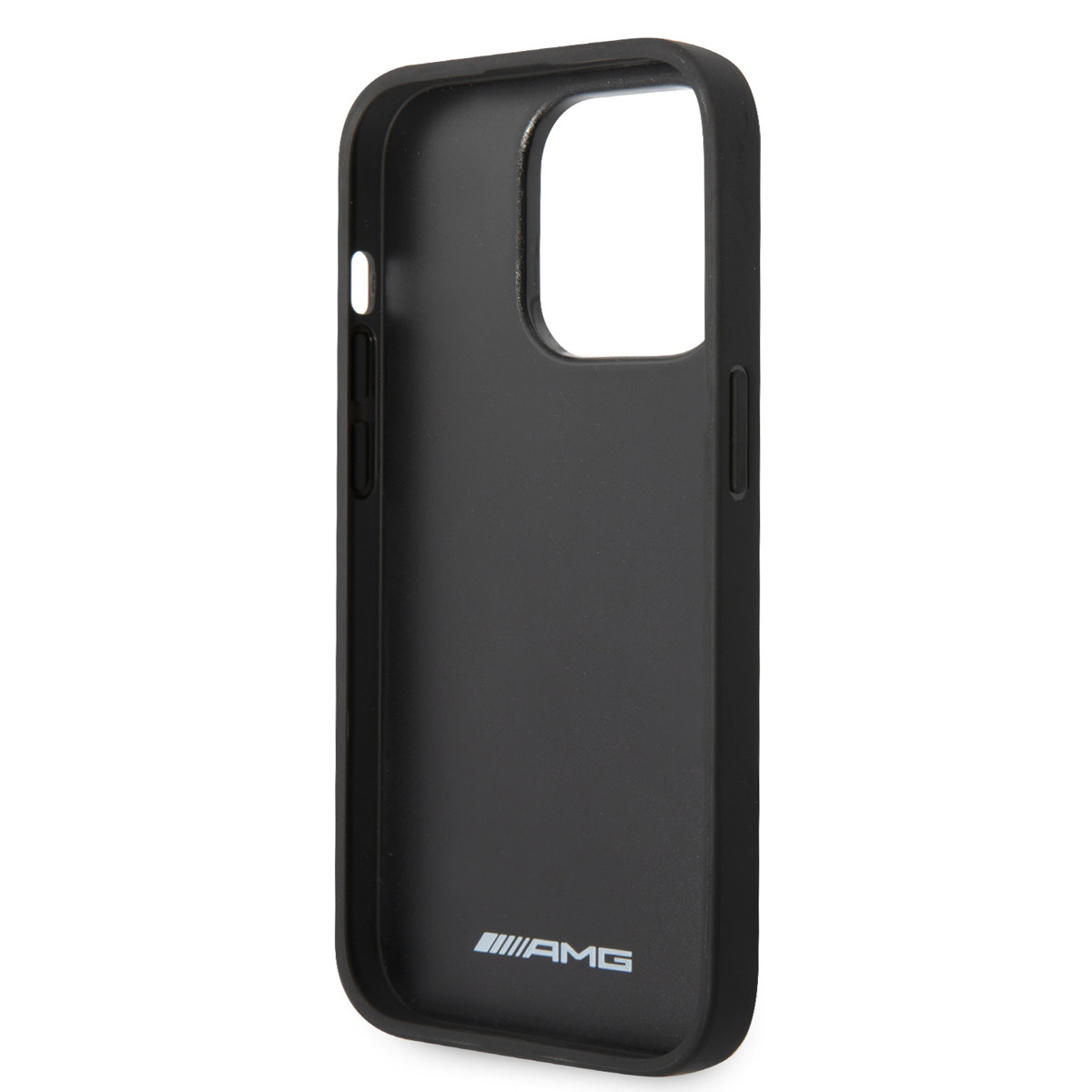 AMG AMG iPhone 14 Pro Backcover hoesje - Carbon Effect - Leather & Red Stitching - Zwart, foto 6 van 6