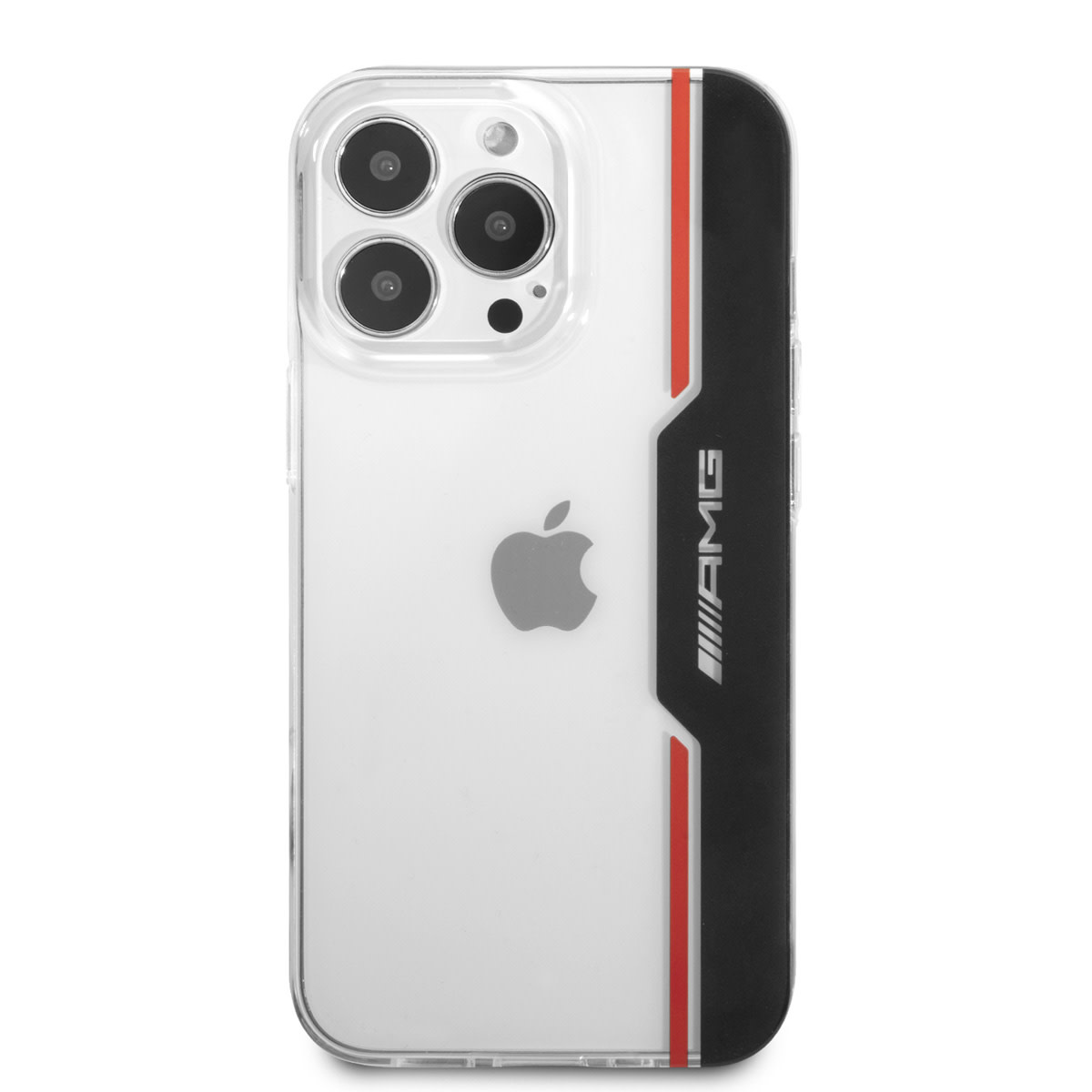 AMG AMG iPhone 13 Pro Backcover hoesje - Electroplated Black & Red - Transparant, foto 3 van 6
