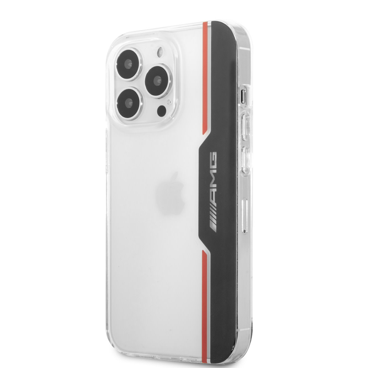 AMG AMG iPhone 13 Pro Backcover hoesje - Electroplated Black & Red - Transparant, foto 2 van 6
