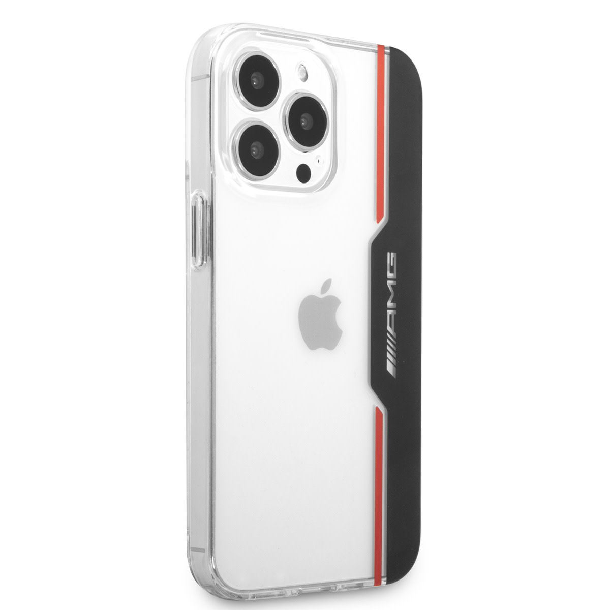 AMG AMG iPhone 13 Pro Backcover hoesje - Electroplated Black & Red - Transparant, foto 4 van 6