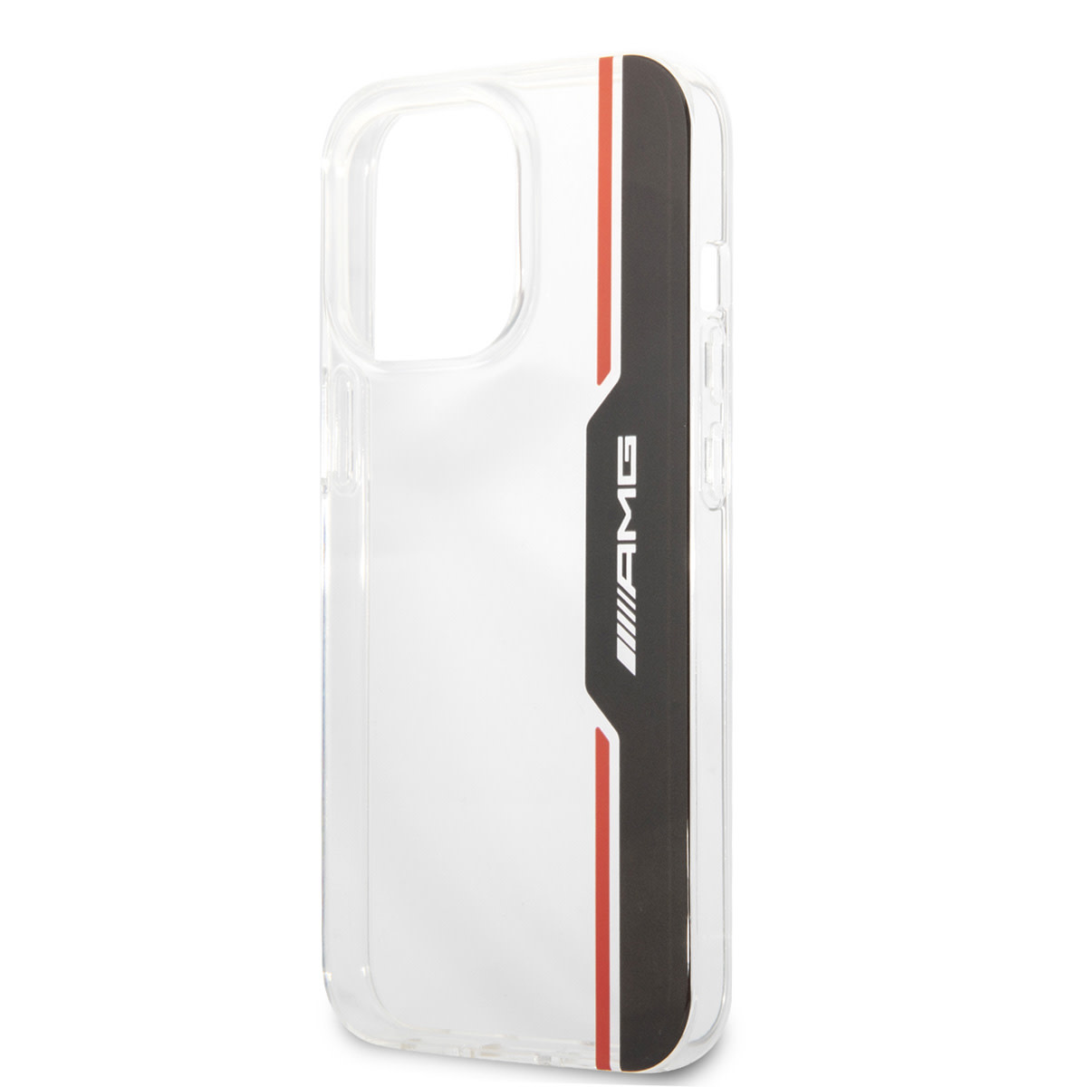 AMG AMG iPhone 13 Pro Backcover hoesje - Electroplated Black & Red - Transparant, foto 5 van 6