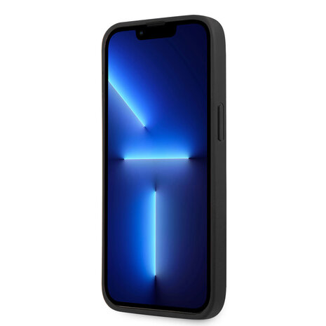 AMG AMG iPhone 13 Pro Back-Cover hul - Leather - Hot Stamp - Grau AMG AMG iPhone 13 Pro Back-Cover hul - Leather - Hot Stamp - Grau