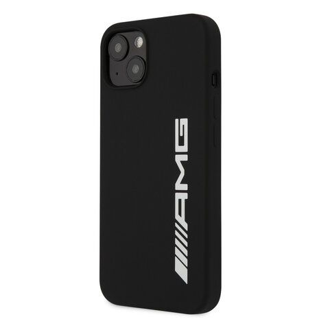 AMG AMG iPhone 13 & 14 Backcover hoesje - Silicone - Big White Logo - Zwart