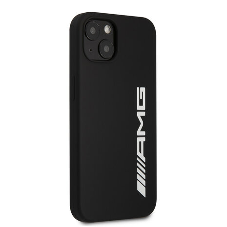 AMG AMG iPhone 13 & 14 Back-Cover hul - Silicone - Big White Logo - Schwarz