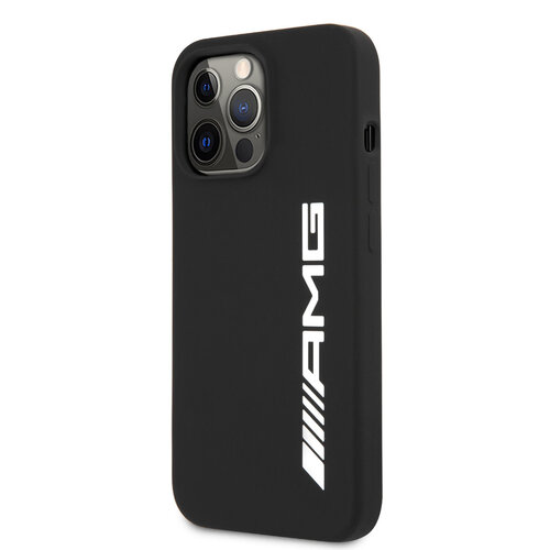 AMG AMG iPhone 13 Pro Backcover hoesje - Silicone - Big White Logo - Zwart