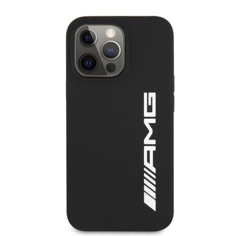 AMG AMG iPhone 13 Pro Backcover hoesje - Silicone - Big White Logo - Zwart