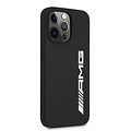 AMG AMG iPhone 13 Pro Backcover hoesje - Silicone - Big White Logo - Zwart
