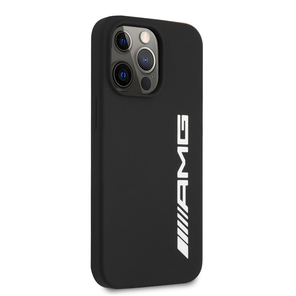 AMG AMG iPhone 13 Pro Backcover hoesje - Silicone - Big White Logo - Zwart