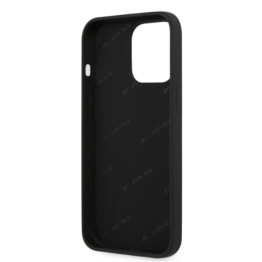 AMG AMG iPhone 13 Pro Back cover case - Silicone - Big White Logo - Black