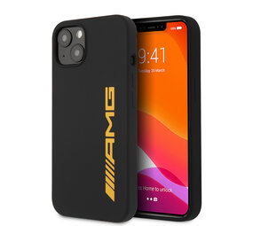 AMG AMG iPhone 13 & 14 Back cover coque - Silicone - Big Yellow Logo - Noir