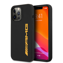 AMG iPhone 13 Pro Back cover case - Silicone - Big Yellow Logo - Black