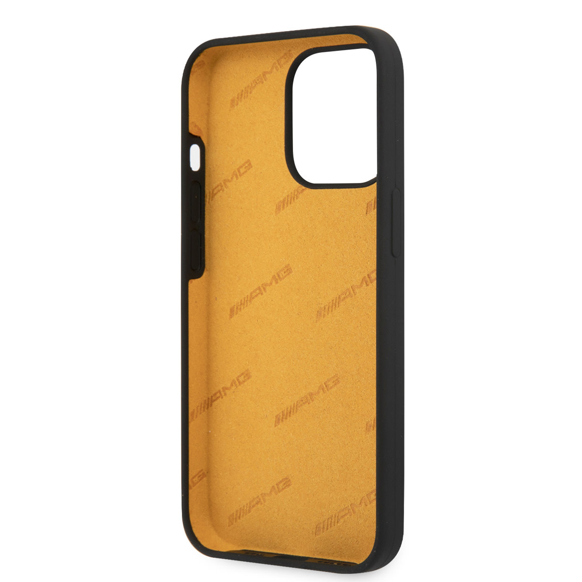 AMG AMG iPhone 13 Pro Backcover hoesje - Silicone - Big Yellow Logo - Zwart, foto 6 van 6