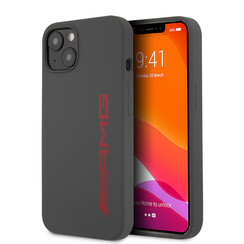AMG iPhone 13 & 14 Back cover case - Silicone - Big Red Logo - Grey