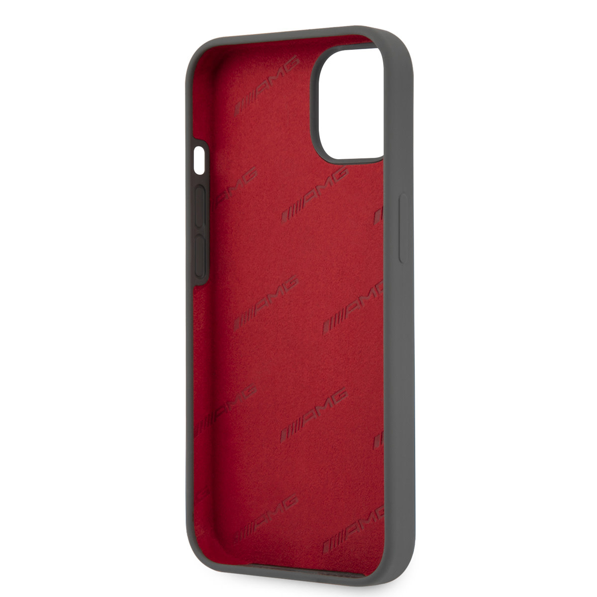 AMG AMG iPhone 13 & 14 Backcover hoesje - Silicone - Big Red Logo - Grijs, foto 6 van 6