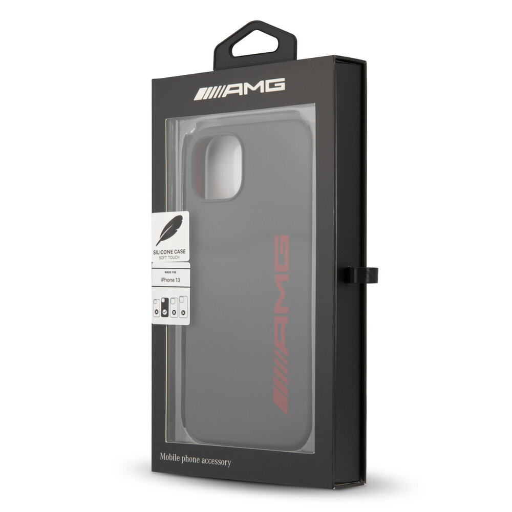 AMG AMG iPhone 13 & 14 Back cover case - Silicone - Big Red Logo - Grey