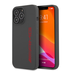 AMG iPhone 13 Pro Max Back cover case - Silicone - Big Red Logo - Grey